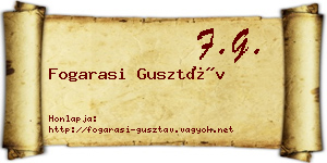 Fogarasi Gusztáv névjegykártya