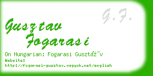 gusztav fogarasi business card